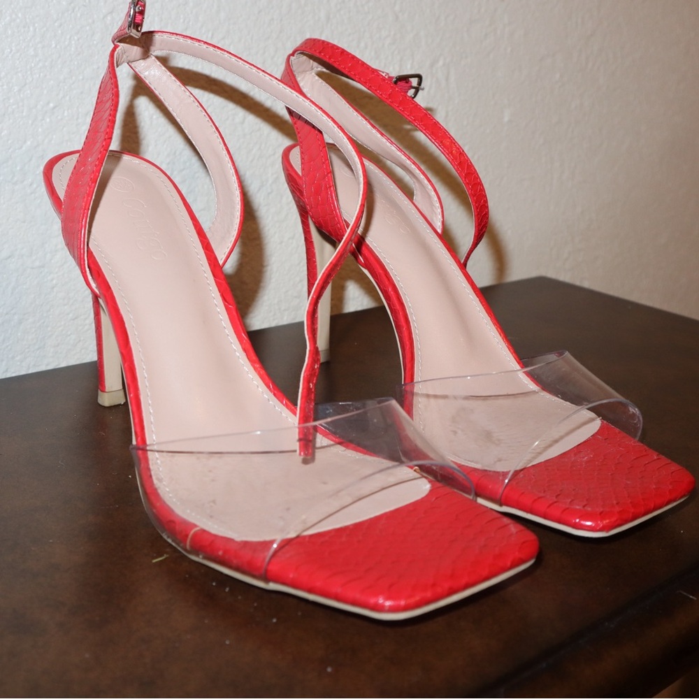 Red Strappy Heels - image 2